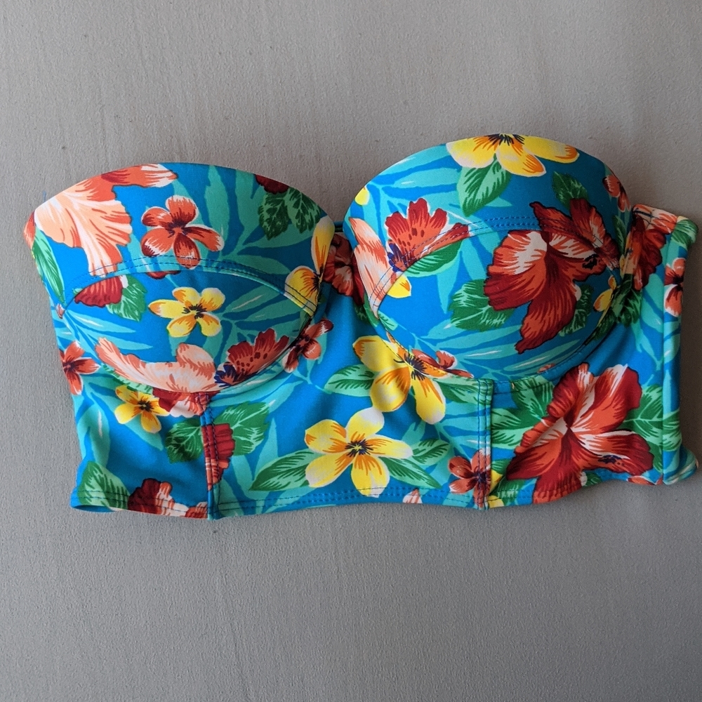 Forever 21 blue push up bathing suit top